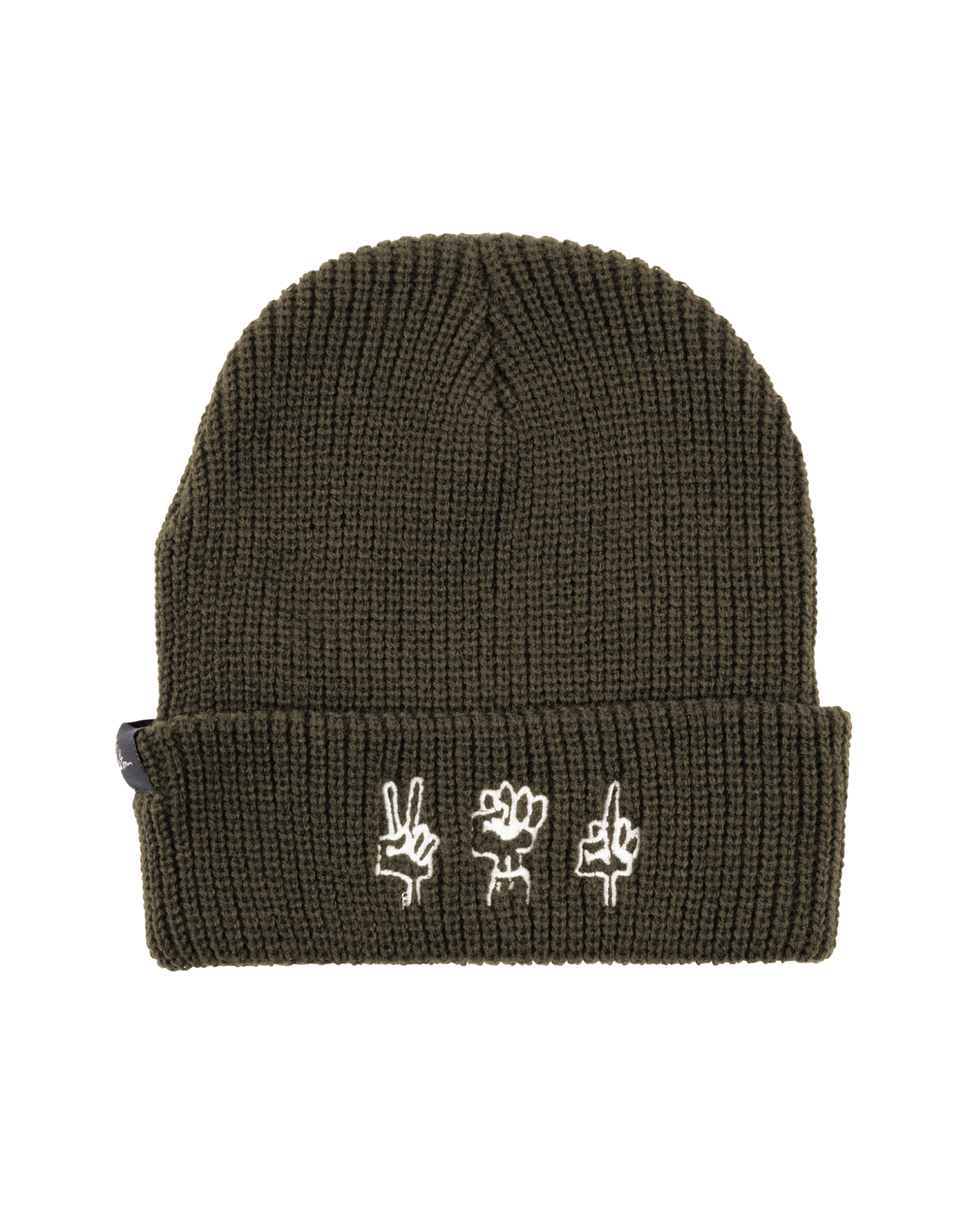 Hand Signals Beanie - Army Green