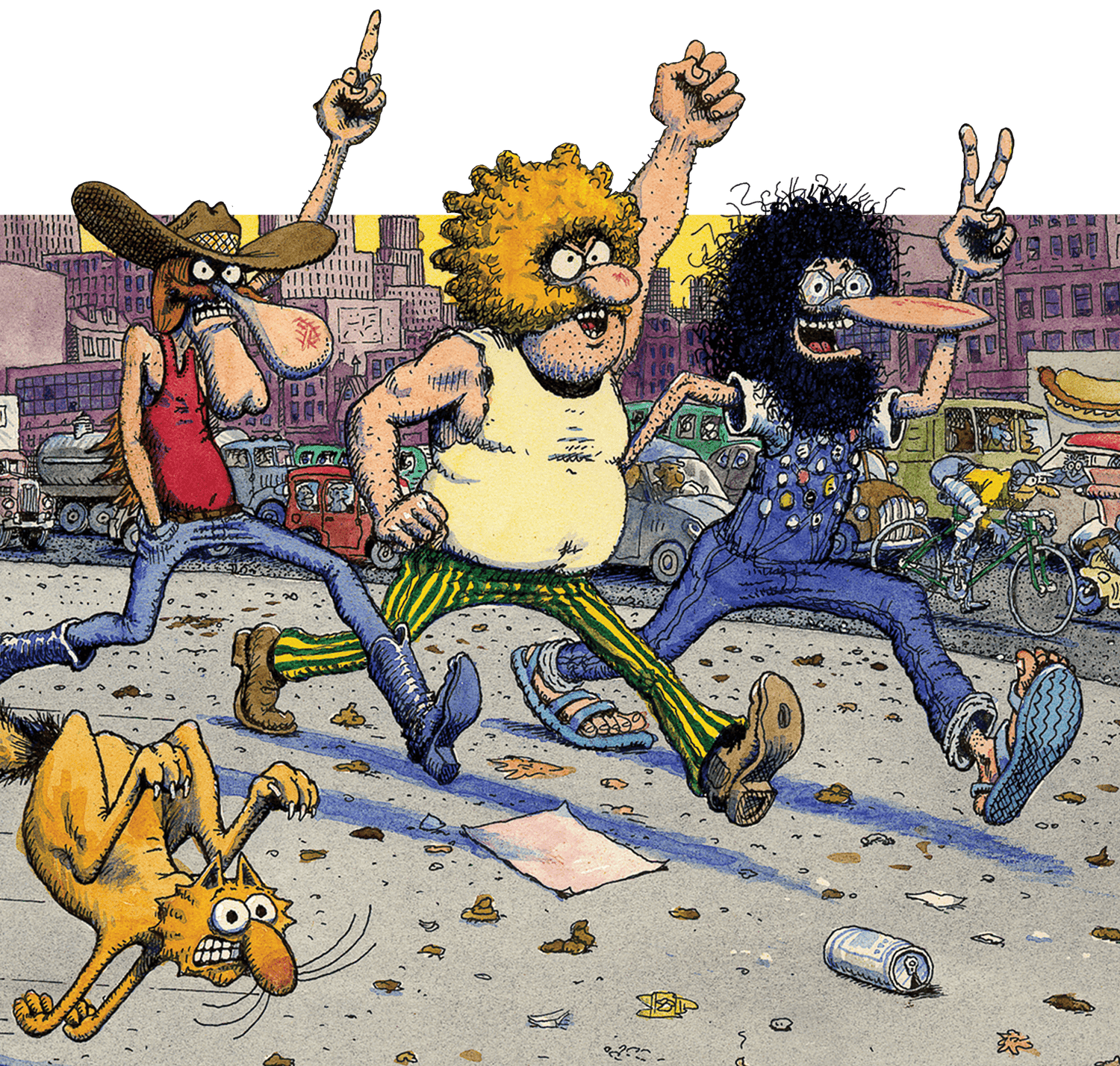 Old illustration of The Freak Brothers