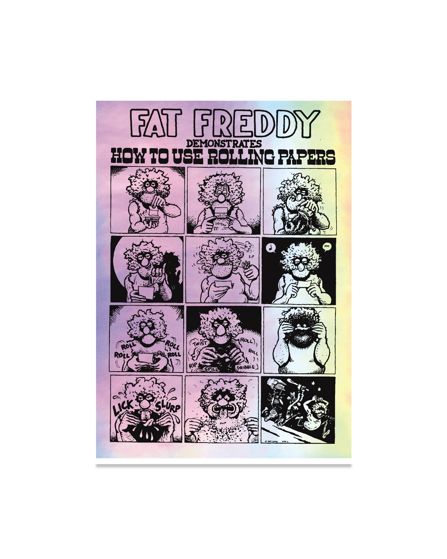 Fat Freddy Joint Rolling Holographic Sticker