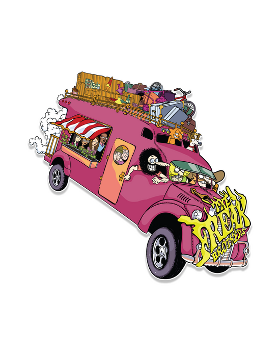 Whiteline Cannonball Express Sticker The Freak Brothers